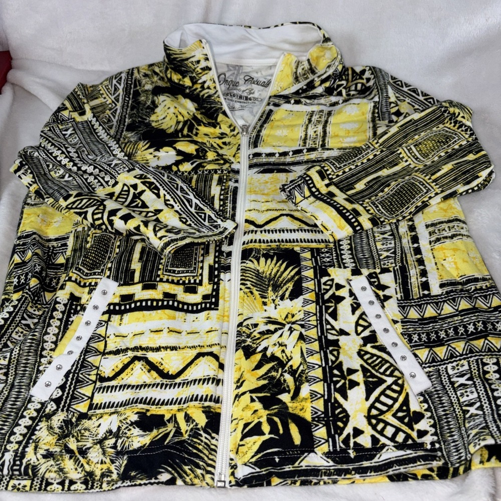 ONQUE CASUAL Element of Style Jacket XL Bold Eclectic Maximalist Studded Pockets